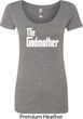 Ladies The Godmother White Print Scoop Neck