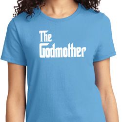 Ladies The Godmother White Print T-shirt