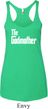 Ladies The Godmother White Print Tri Blend Racerback
