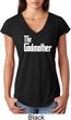 Ladies The Godmother White Print Tri Blend V-neck