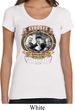Ladies Three Stooges Shirt Moonshine Whiskey Scoop Neck Tee T-Shirt