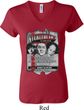 Ladies Three Stooges Shirt Nyukleheads Garage V-neck Tee T-Shirt