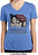 Ladies Three Stooges Shirt Rushmorons Moisture Wicking V-neck Tee