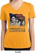 Ladies Three Stooges Shirt Rushmorons Moisture Wicking V-neck Tee