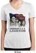 Ladies Three Stooges Shirt Rushmorons Moisture Wicking V-neck Tee