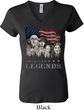 Ladies Three Stooges Shirt Rushmorons V-neck Tee T-Shirt
