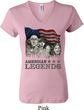 Ladies Three Stooges Shirt Rushmorons V-neck Tee T-Shirt