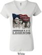 Ladies Three Stooges Shirt Rushmorons V-neck Tee T-Shirt