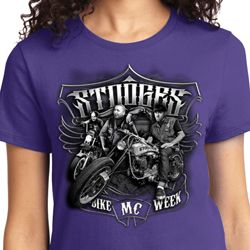 Ladies Three Stooges Shirt Stooges Bike Week Tee T-Shirt