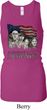 Ladies Three Stooges Tanktop Rushmorons Longer Length Racerback Tank