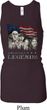 Ladies Three Stooges Tanktop Rushmorons Longer Length Racerback Tank