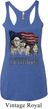 Ladies Three Stooges Tanktop Rushmorons Tri Blend Racerback Tank Top