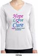 Ladies Thyroid Cancer Hope Love Cure Dry Wicking Long Sleeve