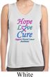 Ladies Thyroid Cancer Hope Love Cure Dry Wicking Sleeveless Shirt