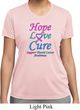 Ladies Thyroid Cancer Hope Love Cure Dry Wicking T-shirt