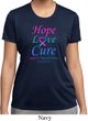Ladies Thyroid Cancer Hope Love Cure Dry Wicking T-shirt
