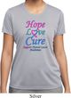 Ladies Thyroid Cancer Hope Love Cure Dry Wicking T-shirt