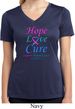 Ladies Thyroid Cancer Hope Love Cure Dry Wicking V-neck