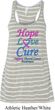 Ladies Thyroid Cancer Hope Love Cure Flowy Racerback