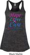 Ladies Thyroid Cancer Hope Love Cure Flowy Racerback