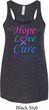 Ladies Thyroid Cancer Hope Love Cure Flowy Racerback