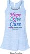Ladies Thyroid Cancer Hope Love Cure Flowy Racerback