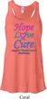 Ladies Thyroid Cancer Hope Love Cure Flowy Racerback