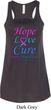 Ladies Thyroid Cancer Hope Love Cure Flowy Racerback