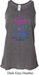 Ladies Thyroid Cancer Hope Love Cure Flowy Racerback