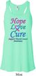 Ladies Thyroid Cancer Hope Love Cure Flowy Racerback