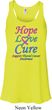 Ladies Thyroid Cancer Hope Love Cure Flowy Racerback