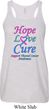 Ladies Thyroid Cancer Hope Love Cure Flowy Racerback
