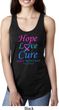 Ladies Thyroid Cancer Hope Love Cure Ideal Racerback