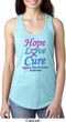 Ladies Thyroid Cancer Hope Love Cure Ideal Racerback