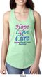 Ladies Thyroid Cancer Hope Love Cure Ideal Racerback