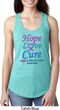 Ladies Thyroid Cancer Hope Love Cure Ideal Racerback