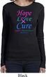 Ladies Thyroid Cancer Hope Love Cure Long Sleeve