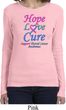 Ladies Thyroid Cancer Hope Love Cure Long Sleeve