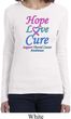 Ladies Thyroid Cancer Hope Love Cure Long Sleeve