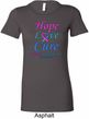 Ladies Thyroid Cancer Hope Love Cure Longer Length Shirt