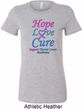 Ladies Thyroid Cancer Hope Love Cure Longer Length Shirt