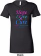 Ladies Thyroid Cancer Hope Love Cure Longer Length Shirt
