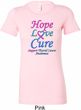 Ladies Thyroid Cancer Hope Love Cure Longer Length Shirt