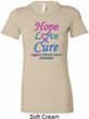 Ladies Thyroid Cancer Hope Love Cure Longer Length Shirt