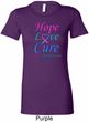 Ladies Thyroid Cancer Hope Love Cure Longer Length Shirt