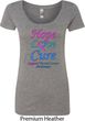 Ladies Thyroid Cancer Hope Love Cure Scoop Neck