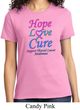Ladies Thyroid Cancer Hope Love Cure T-shirt