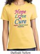 Ladies Thyroid Cancer Hope Love Cure T-shirt