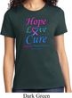 Ladies Thyroid Cancer Hope Love Cure T-shirt