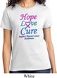 Ladies Thyroid Cancer Hope Love Cure T-shirt